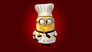 Chef Minion In Red Wallpaper