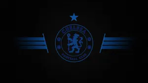 Chelsea Fc Emblem In Vibrant Blue Wallpaper