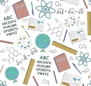 Chemistry Subject Formulas Vector Icons Wallpaper
