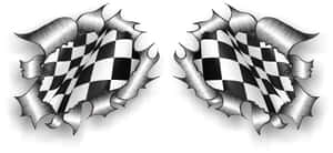 Chequered Flag Waving On A Racetrack Wallpaper