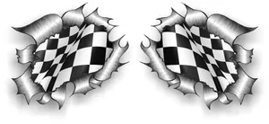 Chequered Flag Waving On A Racetrack Wallpaper