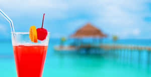 Cherry And Orange Slushy Wallpaper