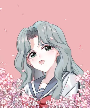 Cherry Blossom Smile Anime Girl Wallpaper