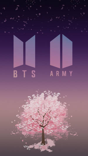 Cherry Blossom Tree Bts Army Girl Wallpaper