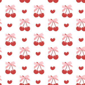 Cherry Pattern Background Wallpaper