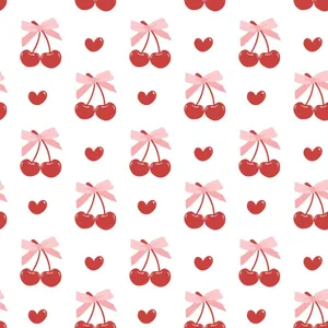 Cherry Pattern Background Wallpaper