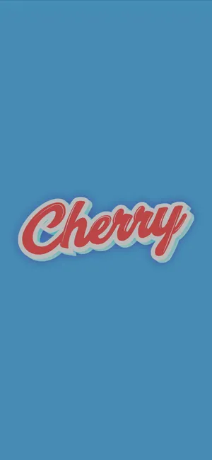Cherry Simple Blue Aesthetic Wallpaper