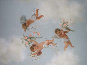 Cherubic_ Floral_ Delight.jpg Wallpaper