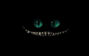 Cheshire Green Cat Eyes Wallpaper