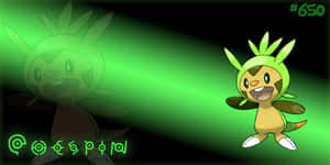 Chespin Green Spotlight Wallpaper