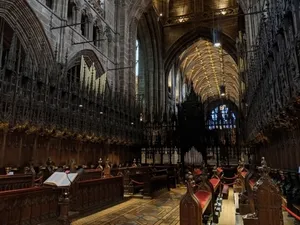 Chester Cathedral Dark Gothic Interior Wallpaper