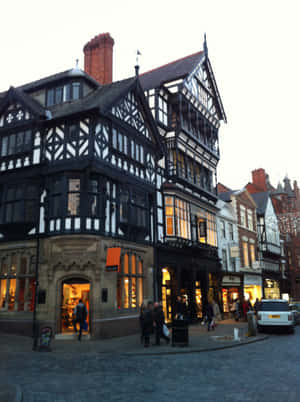 Chester Historic Tudor Style Buildings Wallpaper