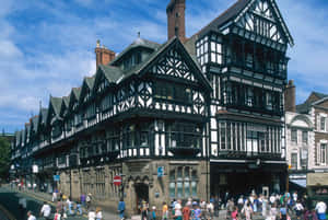 Chester Historic Tudor Style Buildings Wallpaper