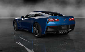 Chevrolet Corvette C7 Cruising On The Open Road Wallpaper