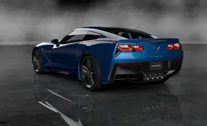 Chevrolet Corvette C7 Cruising On The Open Road Wallpaper