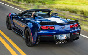 Chevrolet Corvette Grand Sport In Full Speed Wallpaper