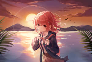 Chiaki Nanami Sunset Danganronpa Pfp Wallpaper