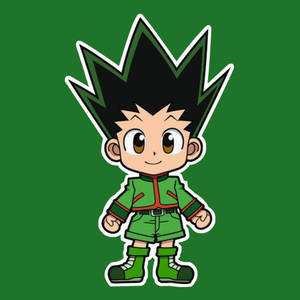 Chibi Animated Gon In Green Wallpaper