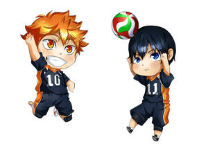 Chibi Anime Hinata And Kageyama Wallpaper