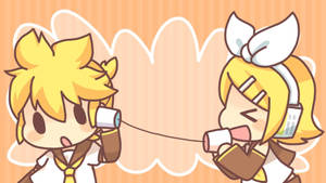 Chibi Anime Kagamine Rin & Len Wallpaper