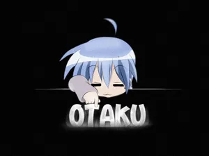 Chibi Character Otaku Wordmark Wallpaper