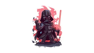 Chibi Darth Vader Artwork4 K Wallpaper