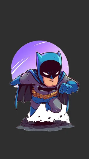Chibi Dc Character Batman Aesthetic Wallpaper