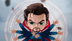 Chibi Doctor Strange Digital Painting Wallpaper
