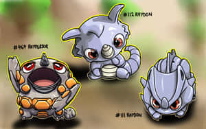 Chibi Evolution Of Rhyperior Wallpaper