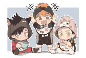 Chibi Haikyuu Characters Cuteness Overload Wallpaper