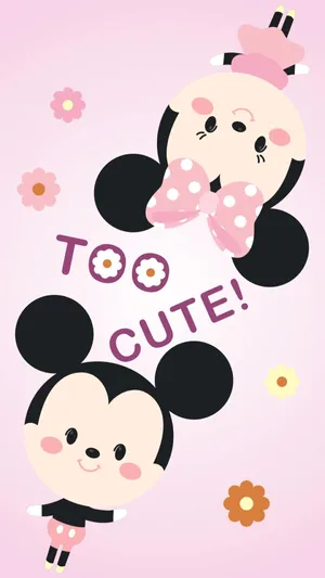Chibi Mickey And Minnie Mouse Wallpaper