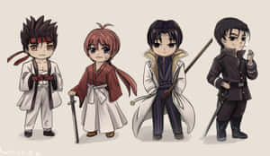 Chibi_ Rurouni_ Kenshin_ Characters Wallpaper