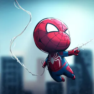 Chibi Spiderman With A Balloon! Wallpaper