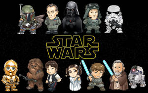 Chibi Star Wars Characters Wallpaper