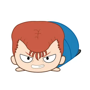 Chibi Style Redhead Character Wallpaper