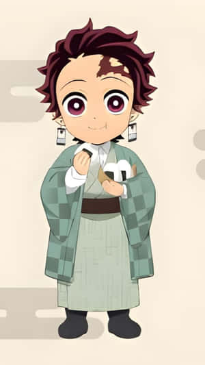 Chibi_ Tanjiro_ Anime_ Character Wallpaper