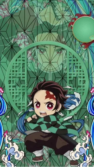 Chibi_ Tanjiro_ Anime_ Character Wallpaper