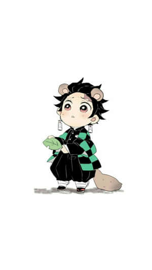 Chibi_ Tanjiro_ Anime_ Character Wallpaper