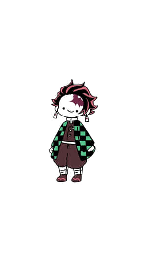 Chibi_ Tanjiro_ Kamado_ Anime_ Character Wallpaper