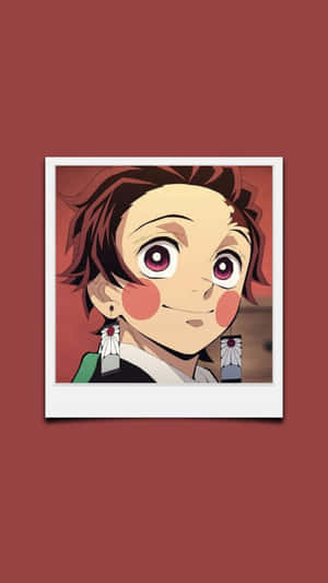 Chibi_ Tanjiro_ Smile_ Anime_ Character Wallpaper