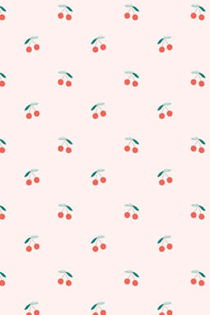 Chic And Cute Cherry Design Wallpaper