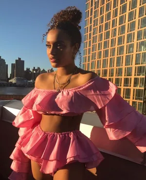 Chic Pink Fashion Outfit Wallpaper