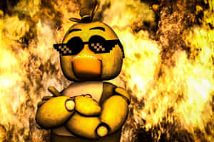 Chica The Chicken In Her Natural Habitat Wallpaper