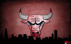 Chicago Bulls City Outline Logo Wallpaper