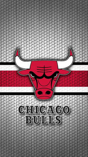 Chicago Bulls Logo On Metal Sphere Phone Wallpaper