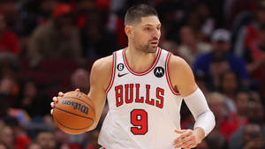 Chicago Bulls Nikola Vucevic Ball Shot During Game Wallpaper