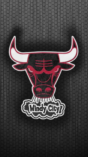 Chicago Bulls On Metal Honeycomb Phone Wallpaper