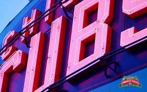 Chicago Cubs Signage In Wrigley Field Wallpaper