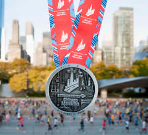 Chicago Marathon Medaland Runners2021 Wallpaper