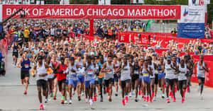 Chicago Marathon Runners Start Line Wallpaper